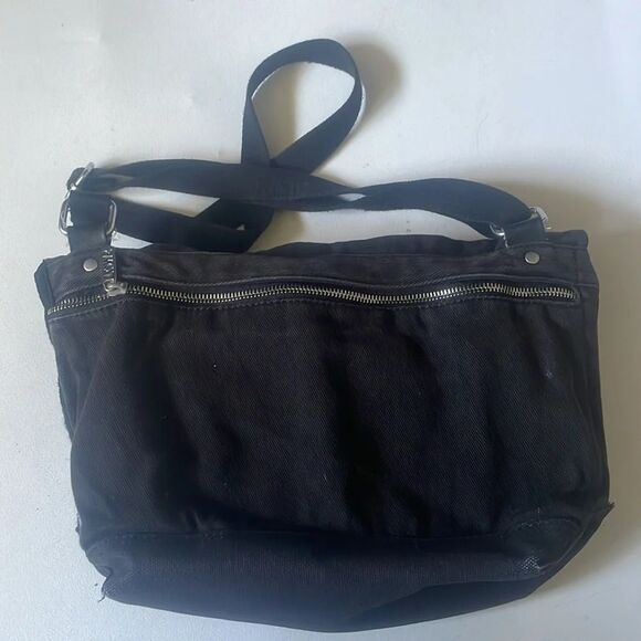 Toms black and white canvas crossbody purse bag - Picture 5 of 10